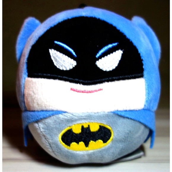 Batman Hallmark Fluffball Plush Superhero Ornament Decoration Toy 4" CUTE - Picture 1 of 6